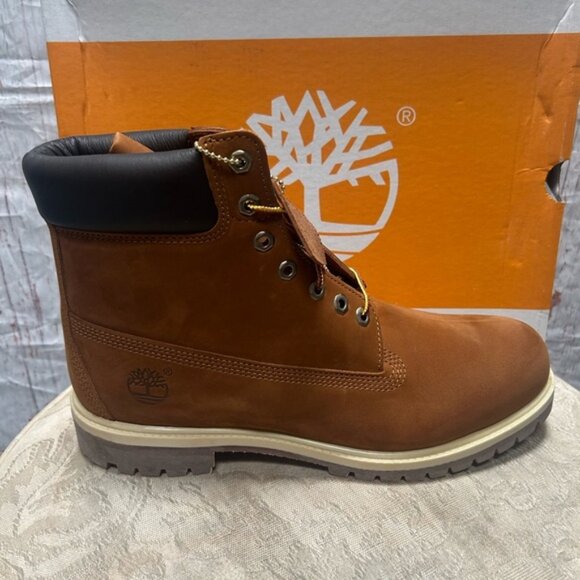 Timberland men's Premium 6 in Waterproff Boot Rust Nubuck - Picture 2 of 4